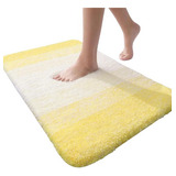 Alfombra Baño Olany De Microfibra Shaggy 76x51 - Amarillo