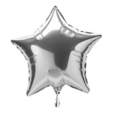 20 Balão Metalizado Estrela Prata 45cm Festa Decoração Ar 