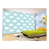 Papel De Parede 3d Infantil Nuvens Babê Baby 4m² Azs306