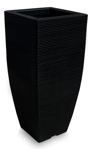 Vaso D Planta Quadrado Decorativo Polietileno 90x40 Cm Preto