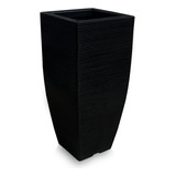 Vaso D Planta Quadrado Decorativo Polietileno 90x40 Cm Preto