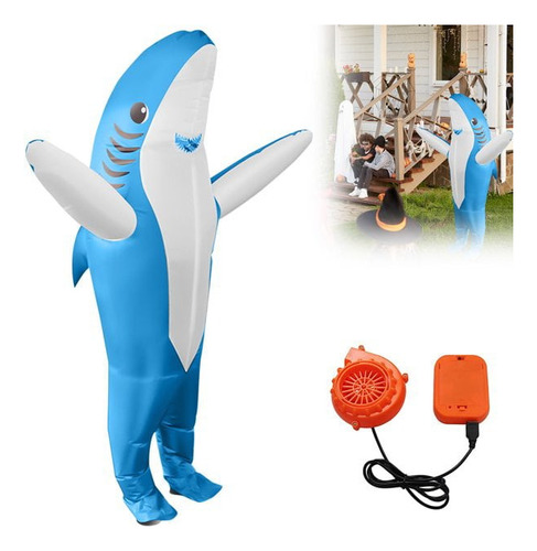 Disfraz Inflable De Tiburón Para Adulto Navidad Halloween
