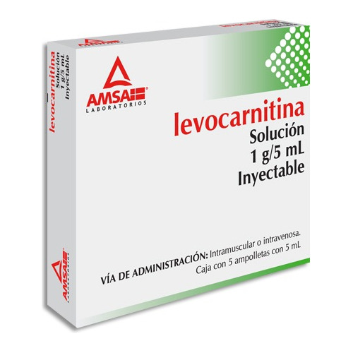 Amsa Levocarnitina Solución Inyectable 1g/ 5ml