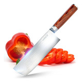 Cuchillo Nakiri, Cuchillo Japonés De Verduras De 7.0 in, Hoj