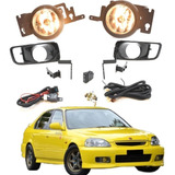 Kit Faros De Niebla Honda Civic 1999 2000 C/arnes Y Switch