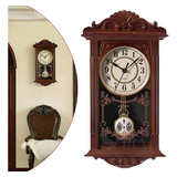 Relógio Pendulo De Parede Decorativo Antigo Retrô Branco