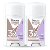 Kit 2 Anti Transpirante Creme Rexona Clinical Classic 96h