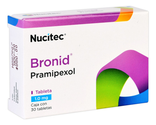 Pramipexol 1 Mg Bronid Caja 30 Tabletas Nucitec Laboratorios