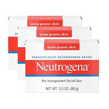 Jabón En Barra Neutrogena Antiacné 100 g Pack 3