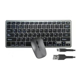 Kit Mouse Y Teclado Bluetooth Inalámbrico Español Recargable