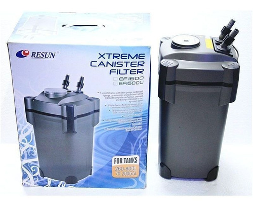 Filtro Canister Luz Uv Acuario Antialgas Resun Ef-1600u L/h 35w