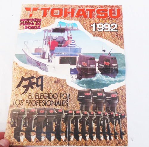 Folleto Motor Tohatsu 1992 Fuera De Borda Antiguo Lancha 