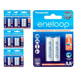 16 Pilhas Recarregaveis Eneloop Std Aa Panasonic (8 Cart)