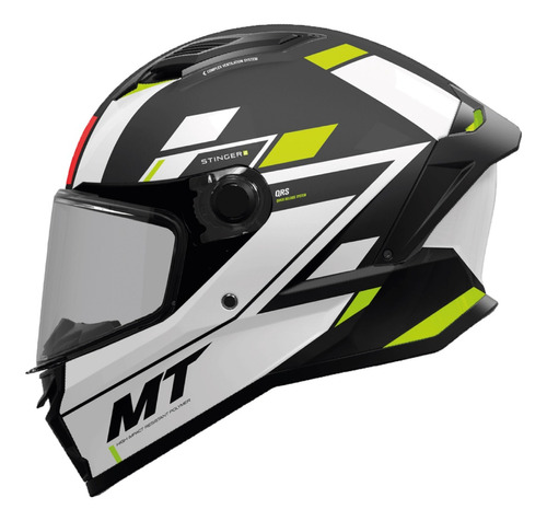 Casco Moto Integral Mt Stinger 2 Zivze B3 Amarillo Brillo