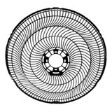 Grade Traseira Preta Ventilador 40cm