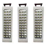 Pack X3 Luces Luz Emergencia 30 Led Recargable Alta Potencia