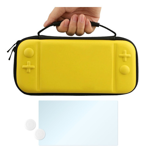 Funda Switch Lite + Mica + Gomas Joystick Estuche Case Viaje