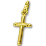 Cruz Hombre Oro 18 K Modelo Cruz Palito 0.3g Mujer Comunion