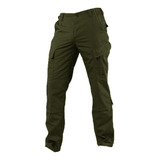 Pantalón Táctico Corte Acu Verde Ripstop Algodón/poliéster