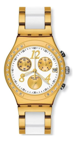 Reloj Swatch Gold Dreamwhite  - Ycg406g - Con Gtía Oficial