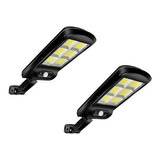 2pcs Sensor Poste Energía Solar Led Lámpara 100w