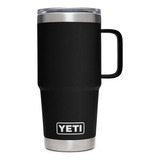 Yeti Negro Con Asa Termico De 30oz De Acero Inoxidable Black