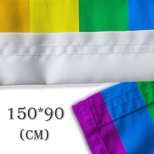 Gay Pride Lgbt Gay Bandera 1.5m X 90cm Uv Protegido Lavable