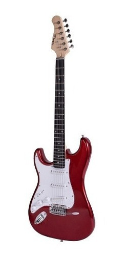 Guitarra Electrica Parquer Stratocaster Zurdo Roja Con Funda