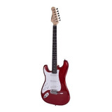 Guitarra Electrica Parquer Stratocaster Zurdo Roja Con Funda
