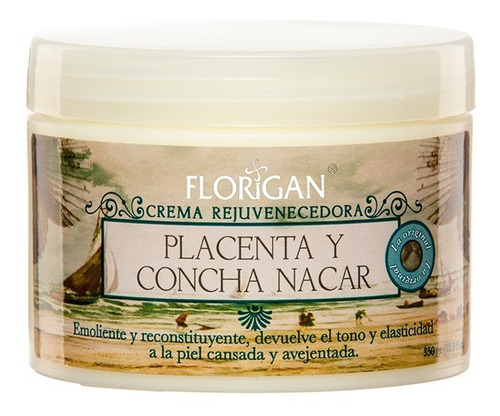 Crema Rejuvenecedora Placenta Y Concha Nácar 350g Florigan
