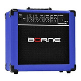 Amplificador Borne Strike G30 Para Guitarra De 15w Cor Azul 110v/220v