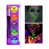 Paleta De Delineadores Fluorescente Con Brillo Uv 10 Colores