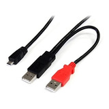 Cable Para Disco Duro Externo Startech 30cm 2 Usb A Mini B