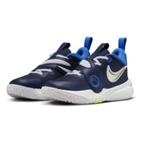 Tenis Para Niños De Preescolar Nike Team Hustle D11 Azul Color Azul Marino Medianoche/azul Foto Claro Talla 20 Mx