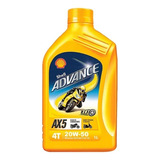 Aceite Shell Moto Advance Ax5 Mineral 20w50 4t En Xero