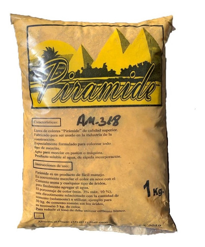 Pigmento Ferrite Amarillo Am-318 Oxido De Hierro X 1 Kg.