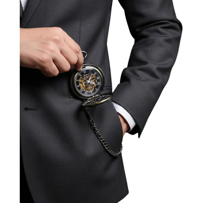 Reloj De Bolsillo Engranaje De Cuerda Maquinaria Expuesta | Meses sin interés