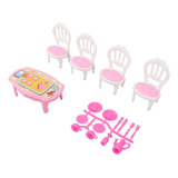 Cadeiras De Mesa Em Miniatura Dollhouse Dining 1:16 Safe Pla