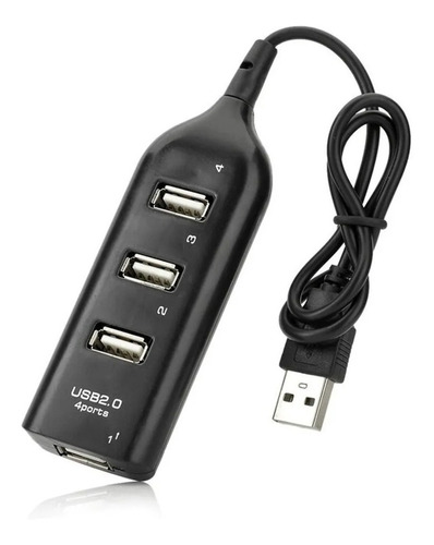 Regua Cabo Hub Usb 2.0 De 4 Portas Rápidas Extensão Usb Pc