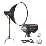 Kit Flash Tocha Godox Qt600iii 600w + Softbox Qrp120 + Tripé