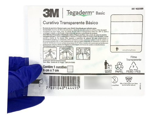 Curativo Tegaderm Básico 1620br 6x7cm 1 Unidade 3m