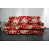 Sofa Vintage Anos 70 - Lugares Estampado Bordo 1,80 X 0,90