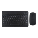 Mini Teclado Mouse Recargable Bt Rgb Tablet Celular Pc Xinua Teclado Negro