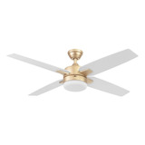 Ventilador De Techo C/luz Coolfan Feria Led 50'' Cntl Remoto Estructura Oro