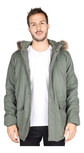 Campera Parka Hombre Gabardina. Interior En Corderito!