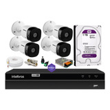 Kit Intelbras 4 Cam 1120b Dvr 8ch Mhdx 1208 C/ 1t Wd Purple