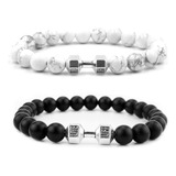 Vollyoo, 2 Uds., Pulsera Con Mancuernas Para Hombre, Pulsera