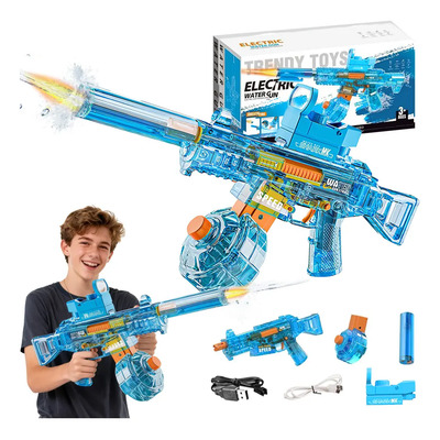 Pistola Agua Electrica Ump45 - Gran Capacidad Con Luces Color Celeste | Meses sin interés