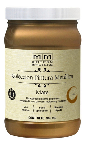 Pintura Metálica Al Agua 0,946 L Modern Masters Rust Oleum