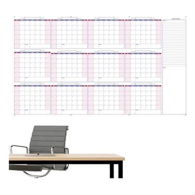 Calendario Mensual Pizarrón Blanco 87x152cm